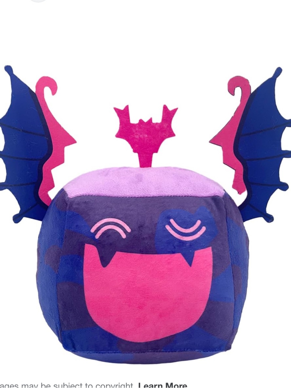 Plush Bat Monster Toy - Pink & Purple Kids Plush
